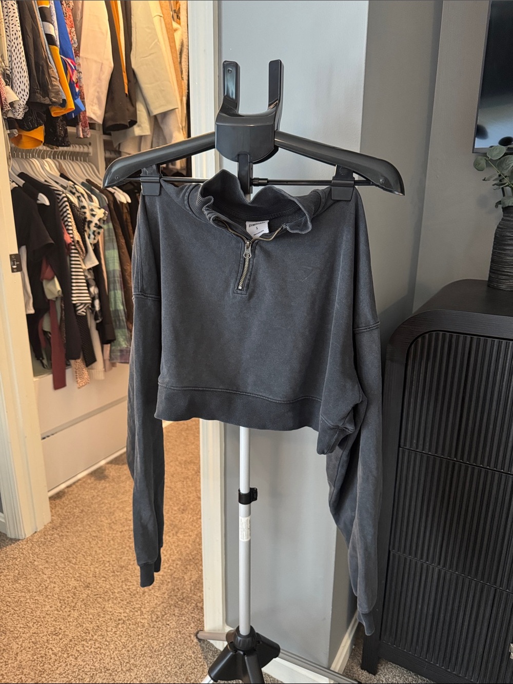 Gymshark X Whitney Simmons Cropped Quarter-Zip Pullover Sweatshirt